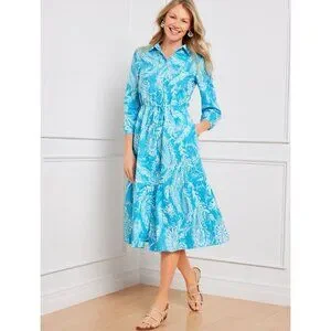 sachin and babi light blue dress Talbots' Wrinkle-Free Petite Dresses Are Up to 71% Off